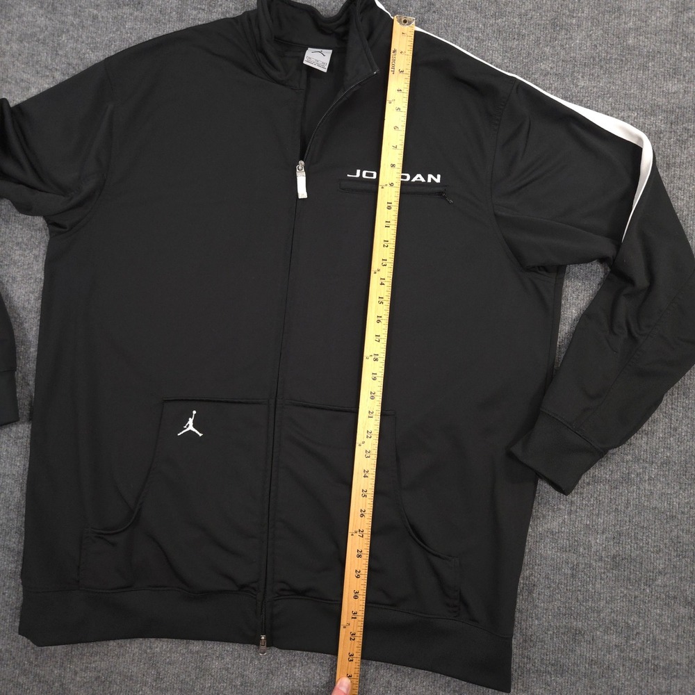 Jordan Track Jacket Mens XXL Black Embroidered Jumpman Full Zip Sport Athletic - Picture 6 of 9